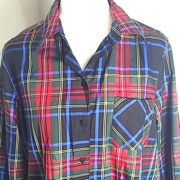 Orvis Carefree Tartan Plaid Buttondown Oxford Shirt, Size 12 - Picture 4 of 10